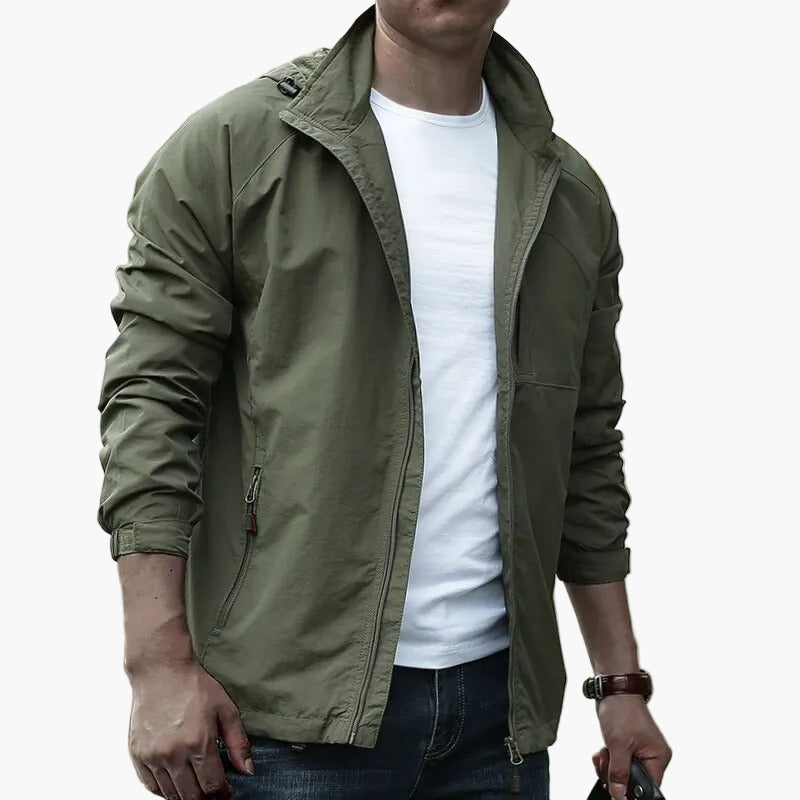 Men's Waterproof Cargo Jacket – Stylish Outdoor Casual Utility Coat