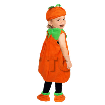 Kids' Halloween Pumpkin Costume – Unisex Fun Cartoon Outfit for Parties & Trick-or-Treat