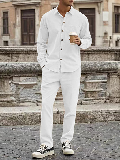 Kirk – Casual Sports Cardigan Trousers Set
