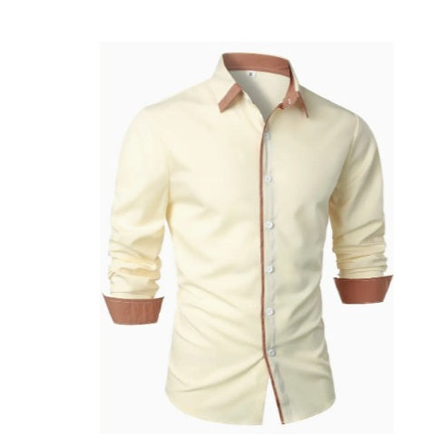 Elliot – Casual Long Sleeve Contrast Shirt