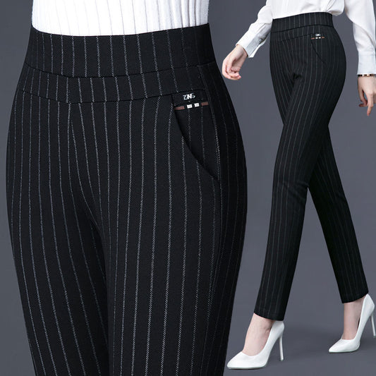 Gabrielle – Elastic High Waist Spring Leisure Straight-leg Pants