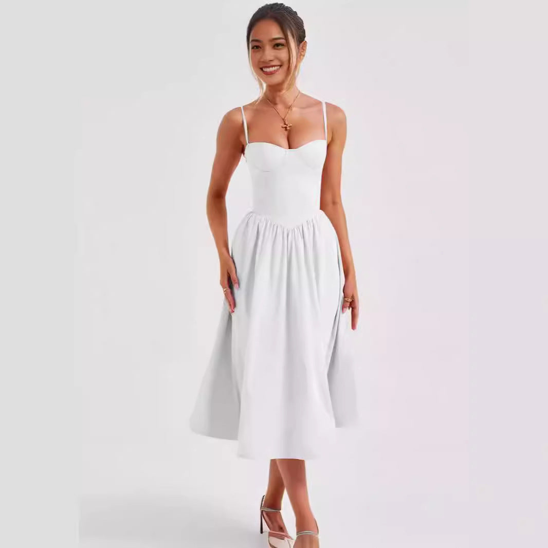 Sophie – French Retro Long Dress Court Style