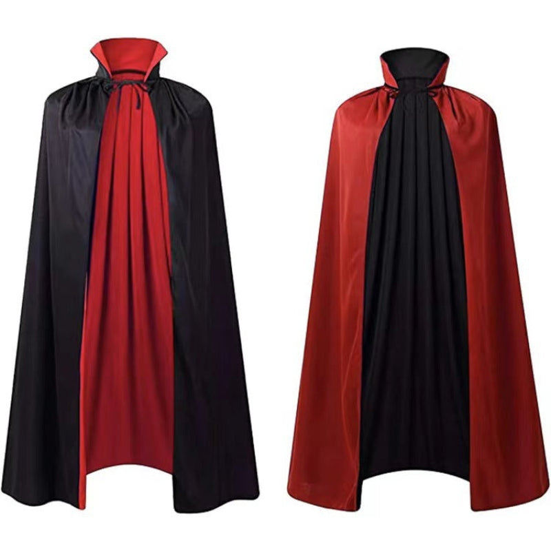 Halloween Unisex Vampire Reversible Hooded Cape Costume for Parties and Dress-Up