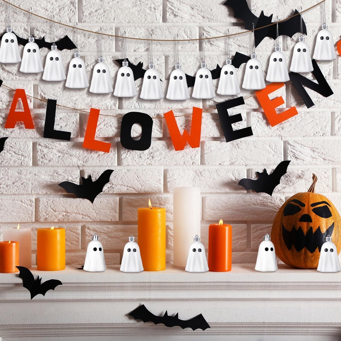 Halloween Ghost Hanging Ornaments – Spooky Party Tree Decorations for Halloween