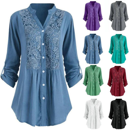 Sue – Lace Panel Shirt