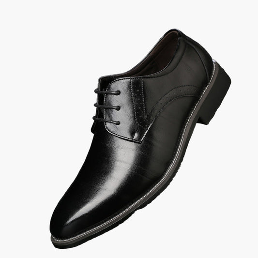 Men's Classic Derby Dress Shoes with Brogue Detailing – Formal and Casual Comfort