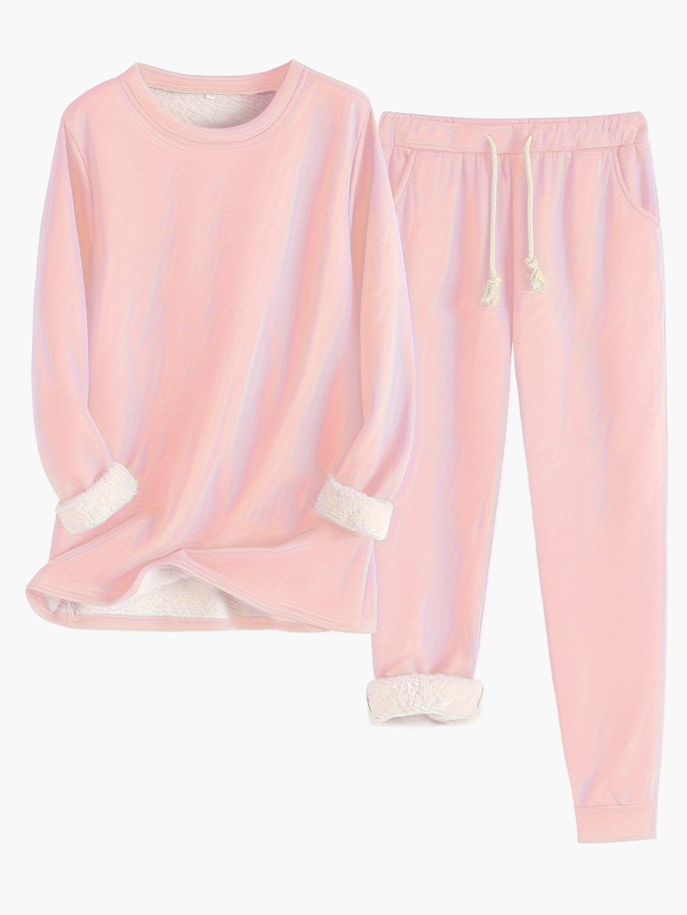 Women's Cozy Two-Piece Lounge Set – Relaxed Fit Pajama & Homewear Outfit