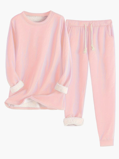 Women's Cozy Two-Piece Lounge Set – Relaxed Fit Pajama & Homewear Outfit