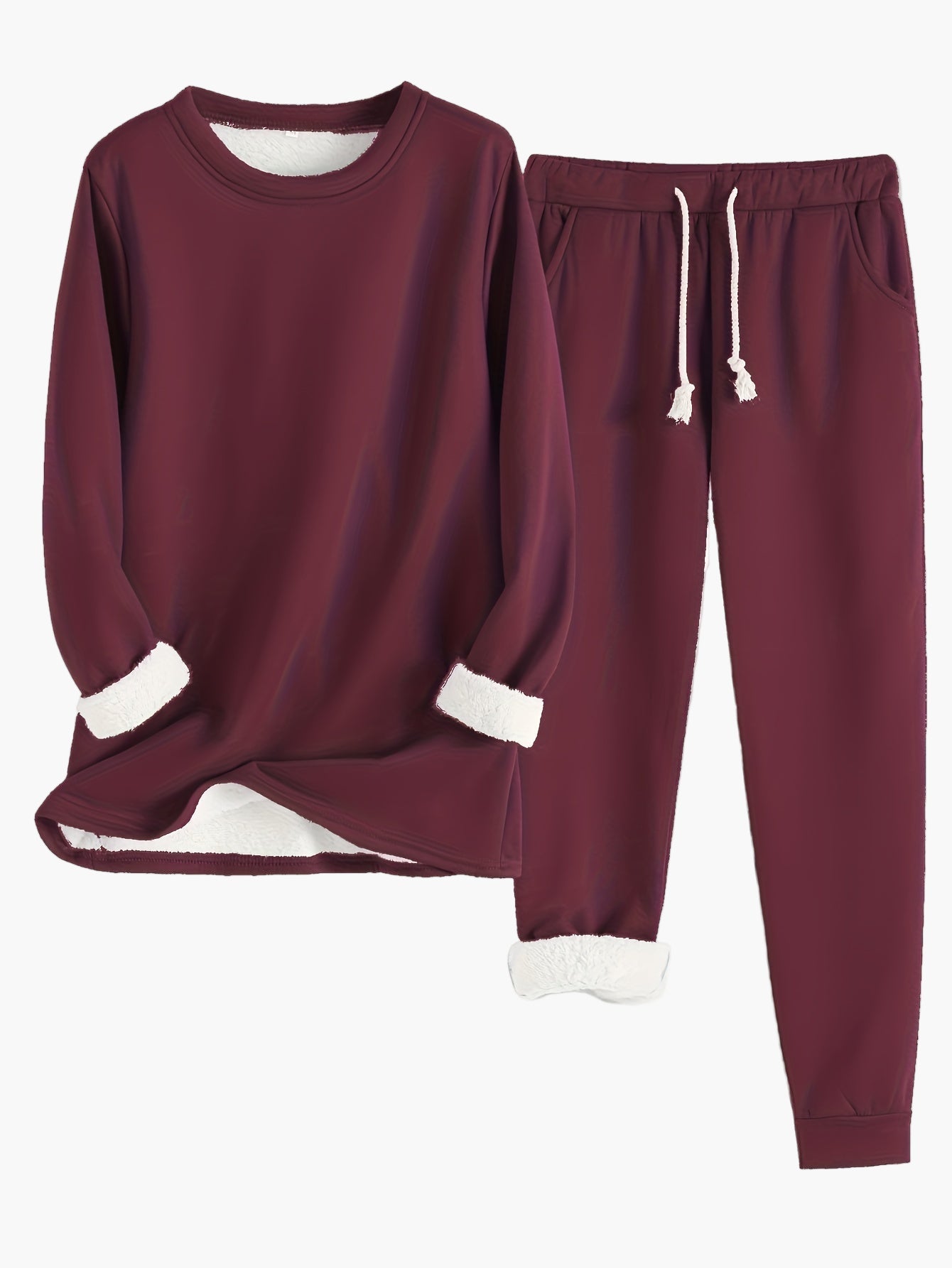 Women's Cozy Two-Piece Lounge Set – Relaxed Fit Pajama & Homewear Outfit