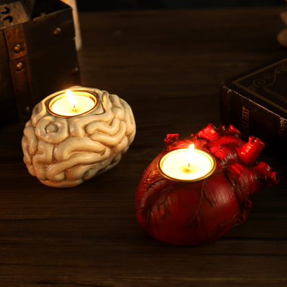 Halloween Gothic Anatomy Candle Holders – Spooky Decor for Parties & Haunted Houses