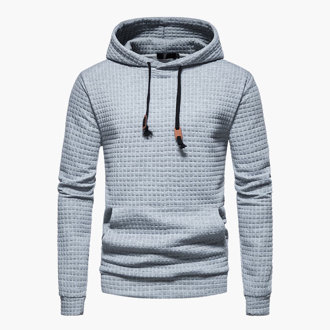 Men's Casual Plaid Hoodie Sweatshirt – Modern Relaxed Fit, Everyday Comfort