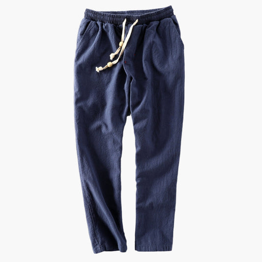 Men's Japanese Style Drawstring Trousers for Casual and Outdoor Wear