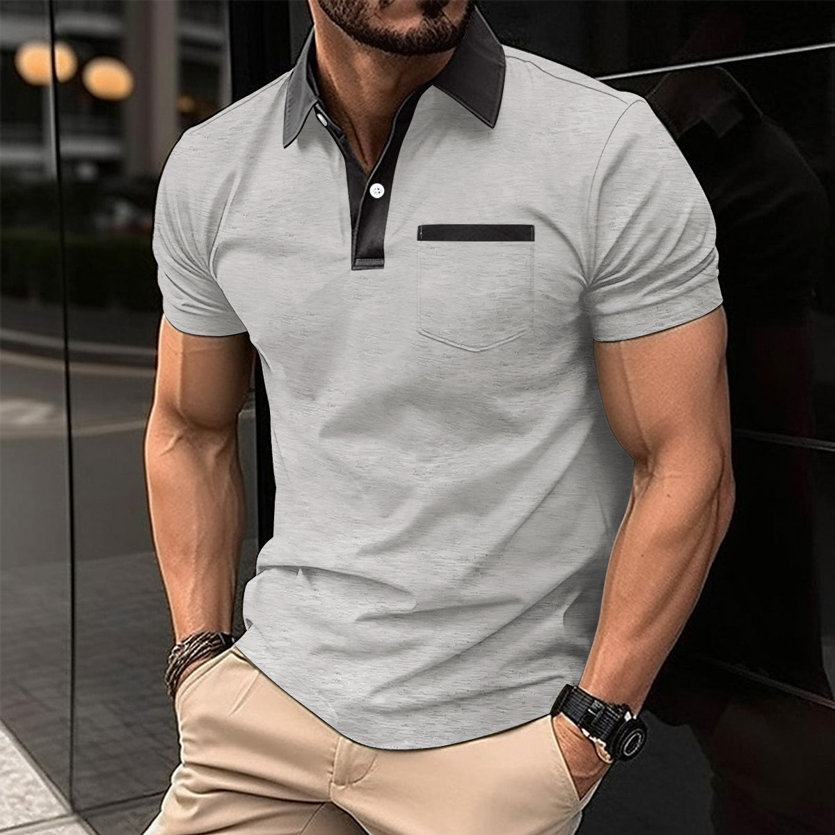 Malcolm – Slim Fit Short-Sleeved Polo Shirt for Men