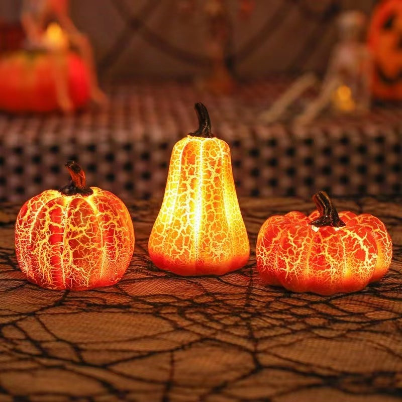 Halloween LED Pumpkin Lantern Decorative Props for Spooky Parties and Trick-or-Treat