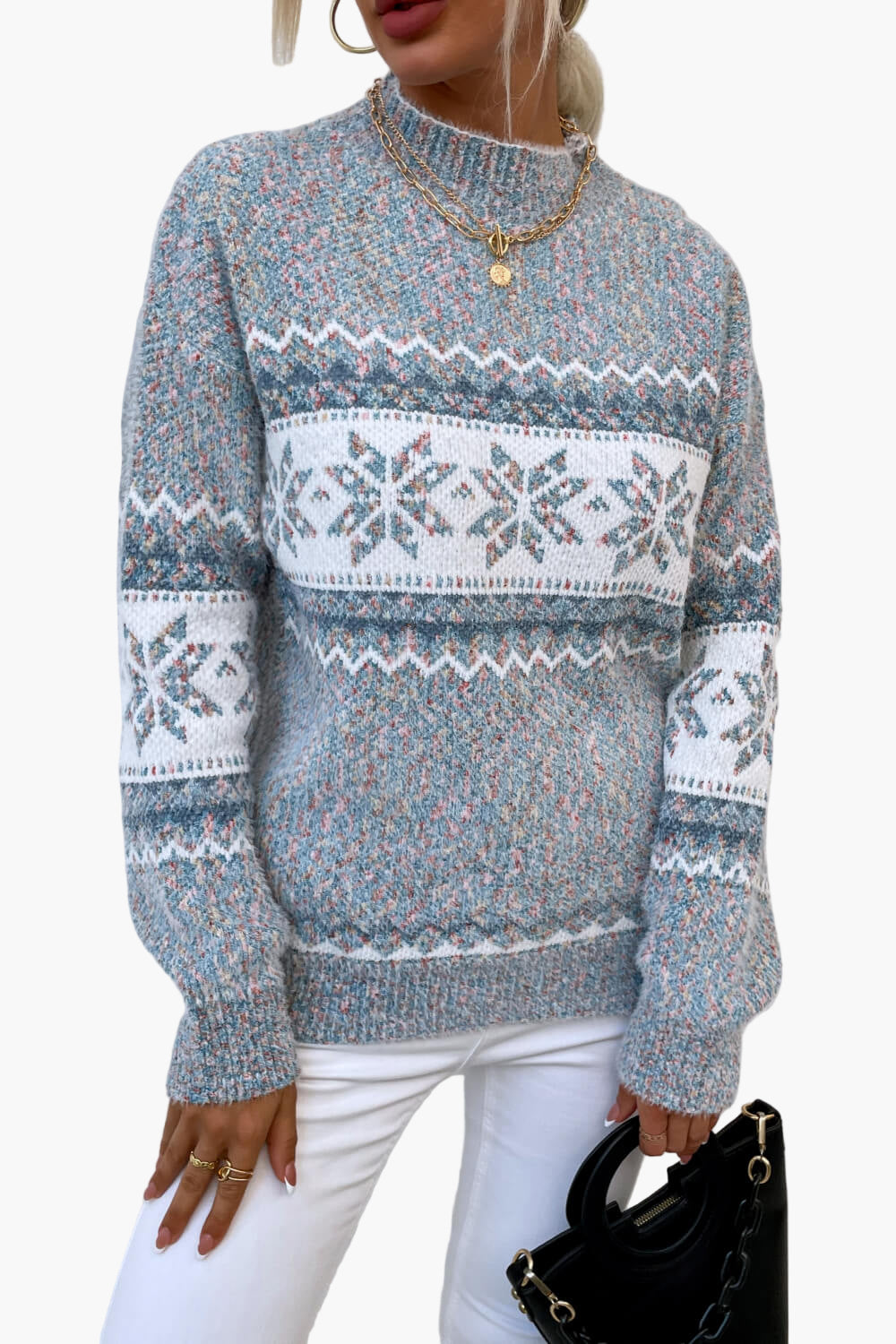 Women's Cozy Nordic Knit Pullover Sweater – Winter Casual Style