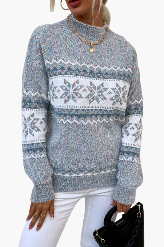 Women's Cozy Nordic Knit Pullover Sweater – Winter Casual Style