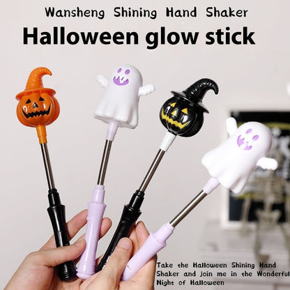 Halloween Luminous Hand Crank Shaker Wand for Kids and Parties