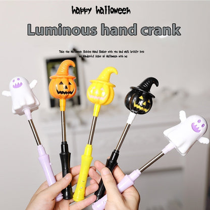 Halloween Luminous Hand Crank Shaker Wand for Kids and Parties