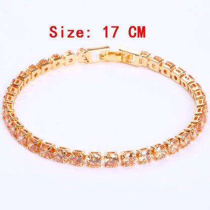 Diana – Simple Gang Drill Zircon Bracelet