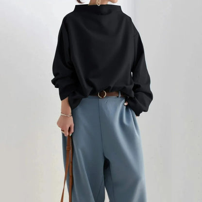 Women's Oversized Long Sleeve Pullover Adria - Casual Elegant Sweater for Everyday and Formal Wear