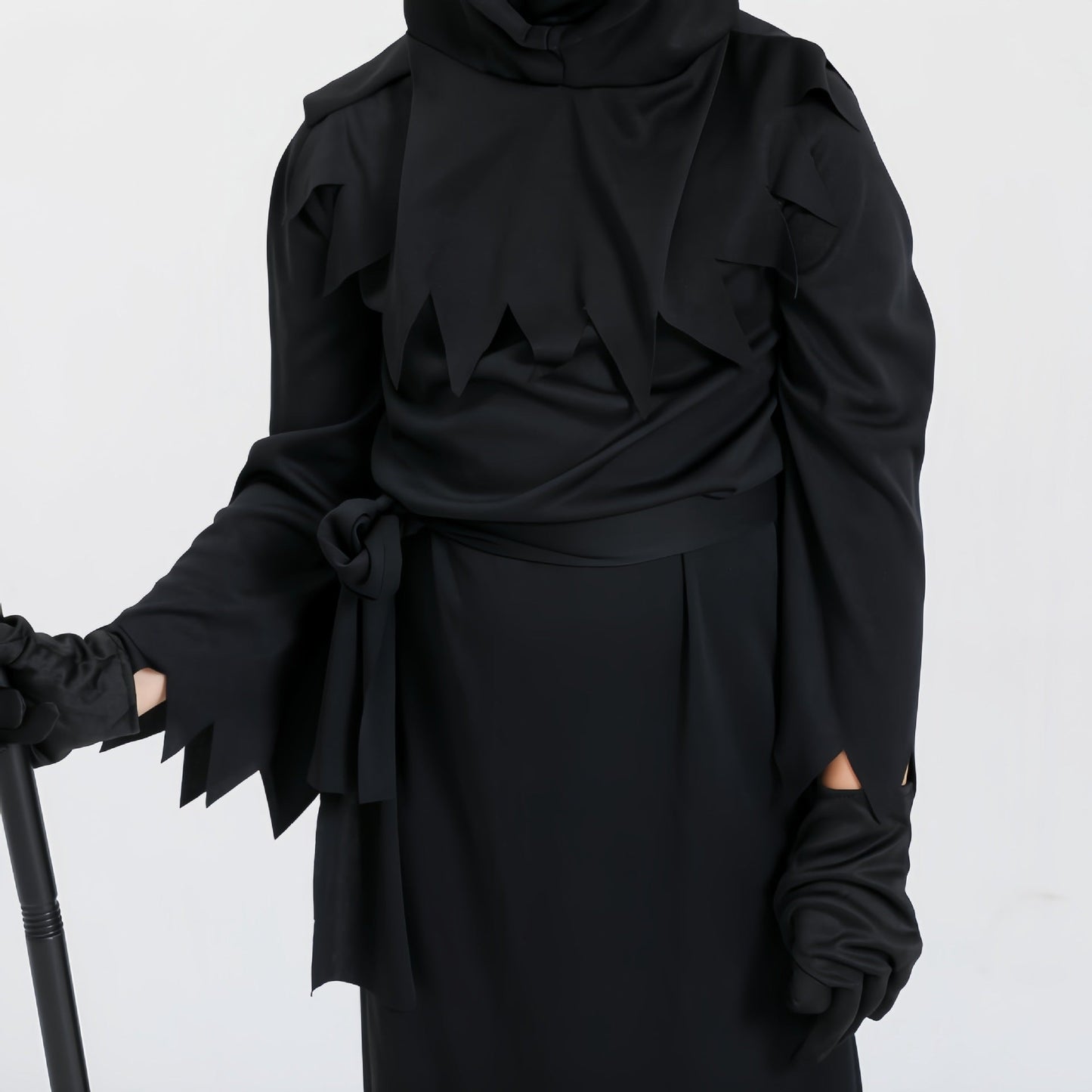 Kids' Halloween Grim Reaper Costume with Sickle – Unisex Spooky Party Outfit