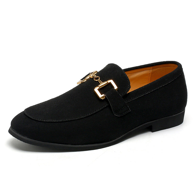 Men's Casual Loafer Dress Shoes with Metal Buckle – Business and Everyday Style