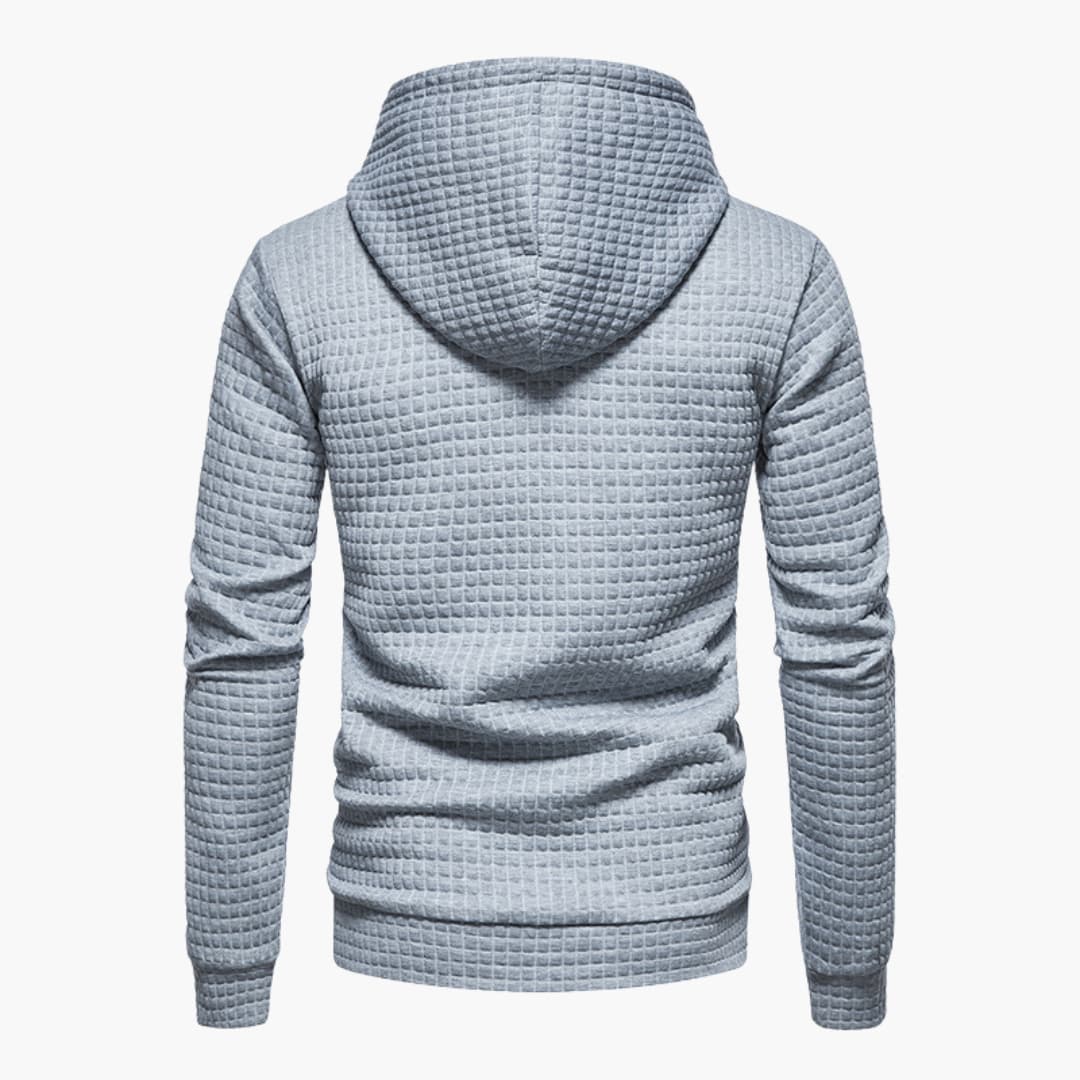 Men's Casual Plaid Hoodie Sweatshirt – Modern Relaxed Fit, Everyday Comfort