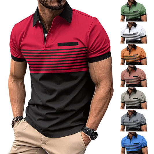Roy – Casual Striped Shirt with Chest Pocket