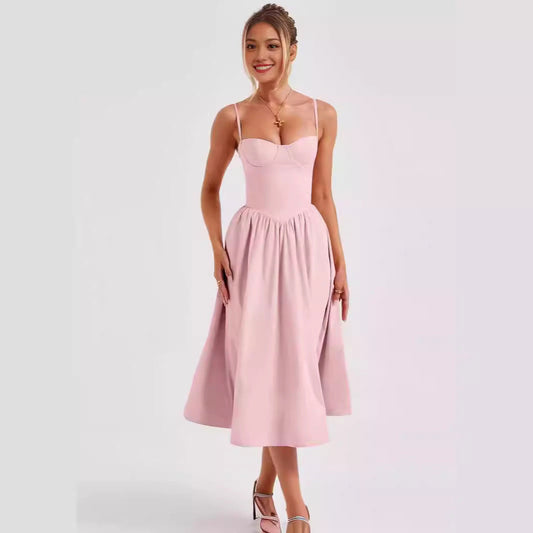 Sophie – French Retro Long Dress Court Style