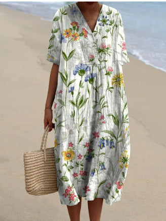 Christina – Comfortable Loose Printed Long Dress