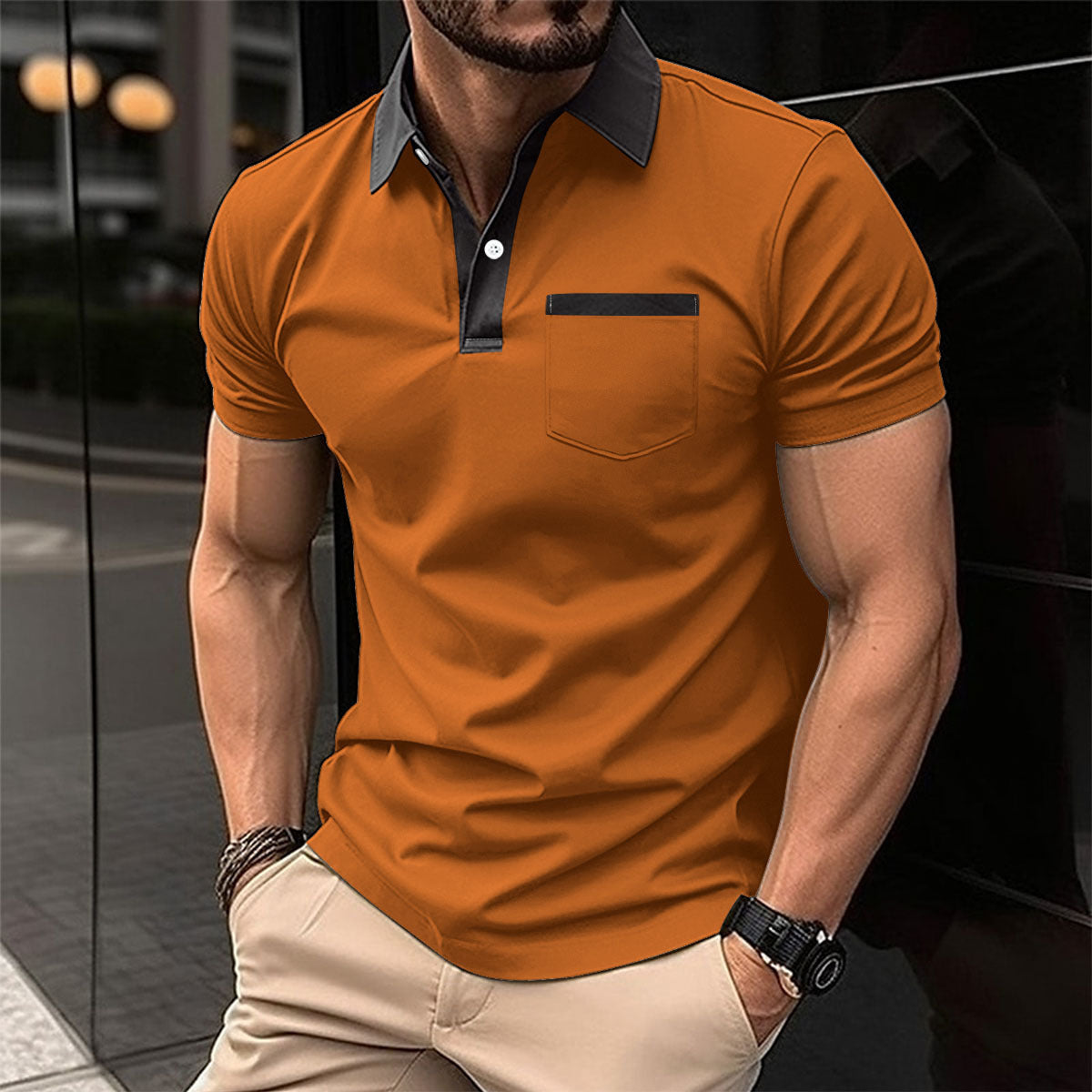 Malcolm – Slim Fit Short-Sleeved Polo Shirt for Men