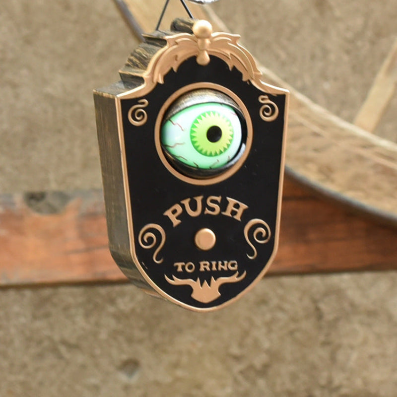 Halloween Animated Eyeball Doorbell Prop for Spooky Party Decorations