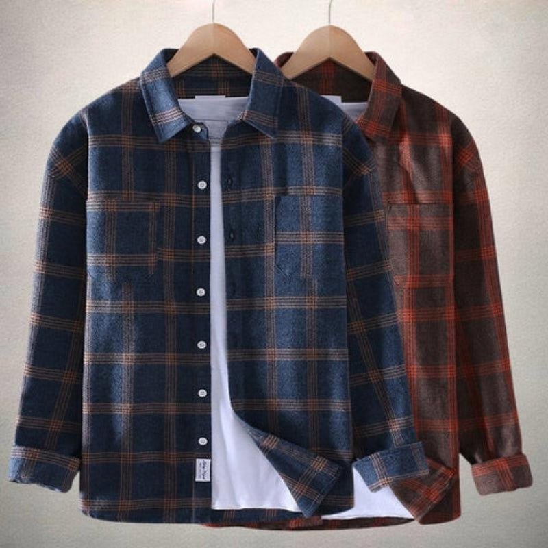 Men's Classic Checked Casual Button-Up Shirt - Timeless Style for Everyday Wear