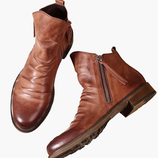 Men's Classic Ankle Boots with Side Zip – Modern Urban Style Everyday Footwear