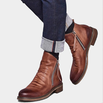 Men's Classic Ankle Boots with Side Zip – Modern Urban Style Everyday Footwear
