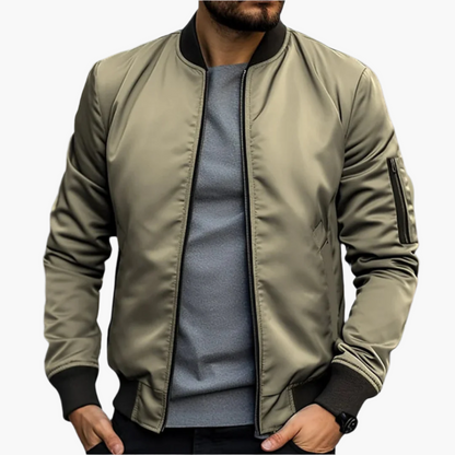 Men's Modern Lightweight Transitional Bomber Jacket – Stylish Everyday Outerwear