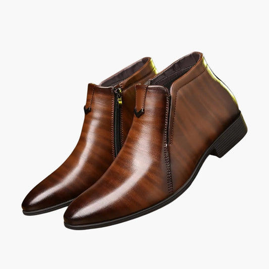Men's Retro Ankle Dress Boots Classic High-Top Formal Footwear