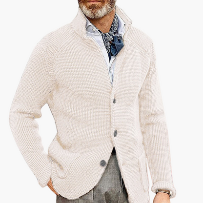 Men's Classic Knitted Cardigan Sweater for Casual and Business Wear