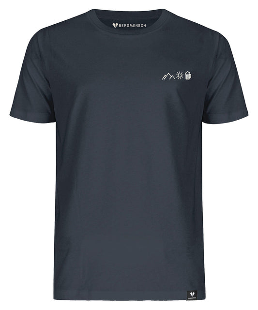 Owen – Unisex Premium Organic Shirt with Mountain Sun Embroidery