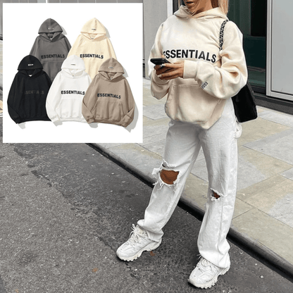 Men's Essentials Logo Pullover Hoodie Casual Streetwear