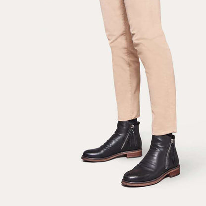 Men's Classic Ankle Boots with Side Zip – Modern Urban Style Everyday Footwear