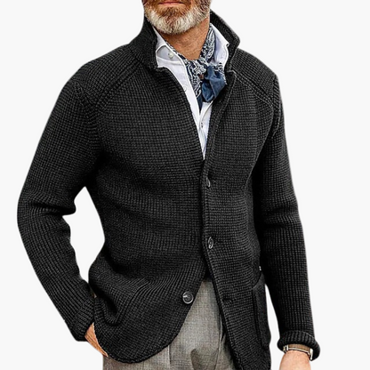Men's Classic Knitted Cardigan Sweater for Casual and Business Wear