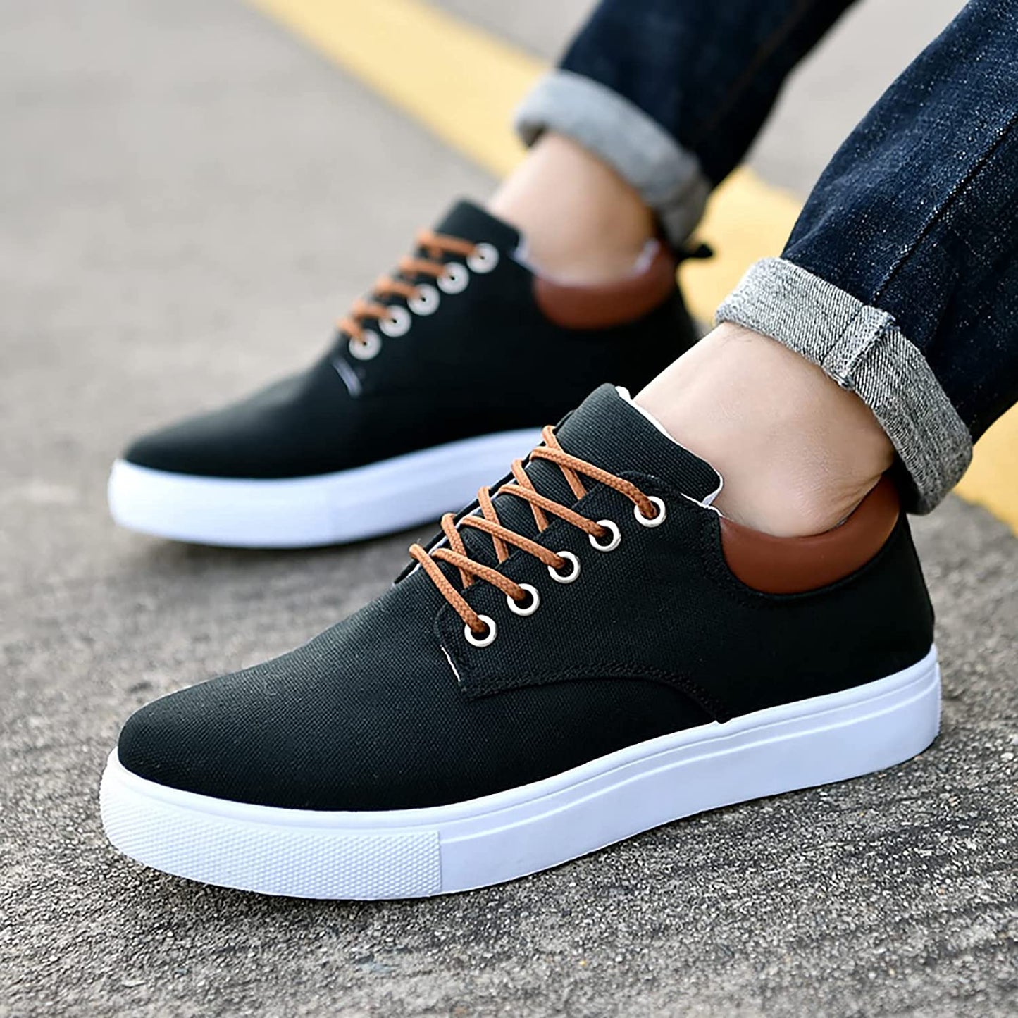 Men's Casual Canvas Sneakers – Versatile Everyday Comfort Shoes