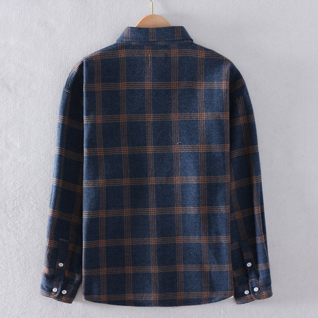 Men's Classic Checked Casual Button-Up Shirt - Timeless Style for Everyday Wear
