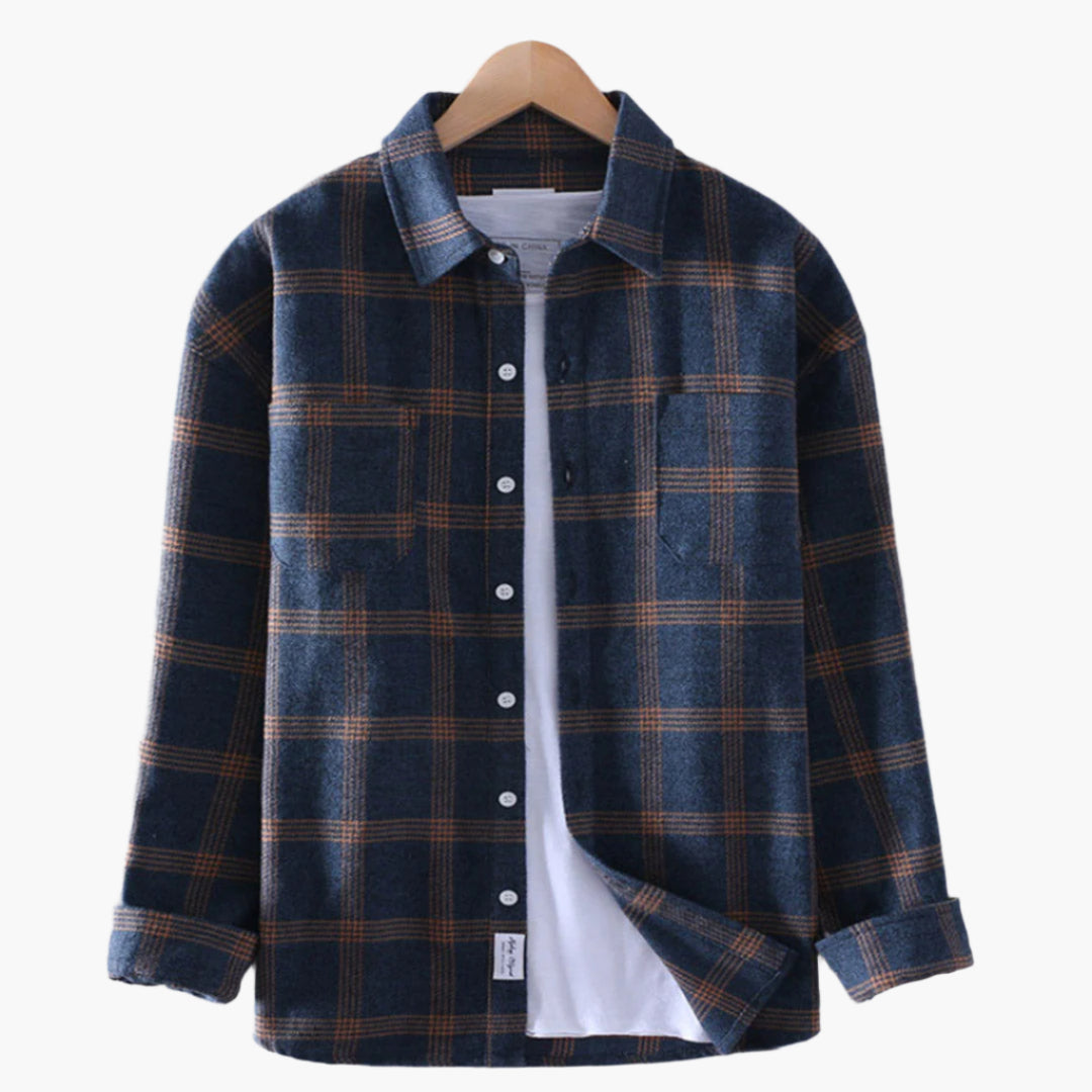 Men's Classic Checked Casual Button-Up Shirt - Timeless Style for Everyday Wear