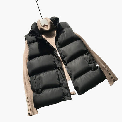 Women's Stylish Warm Outdoor Puffer Vest - Ideal for Spring and Fall