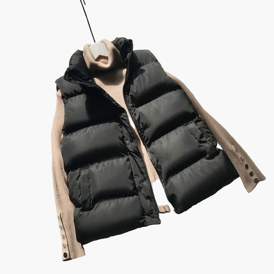 Women's Stylish Warm Outdoor Puffer Vest - Ideal for Spring and Fall