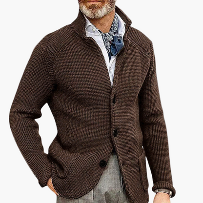 Men's Classic Knitted Cardigan Sweater for Casual and Business Wear