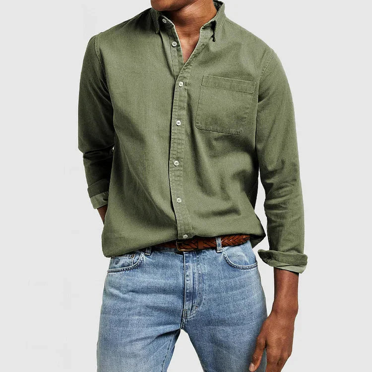 Men's Button-Down Casual Shirt – Classic Fit, Versatile Style, Everyday Wear