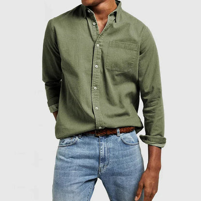 Men's Button-Down Casual Shirt – Classic Fit, Versatile Style, Everyday Wear